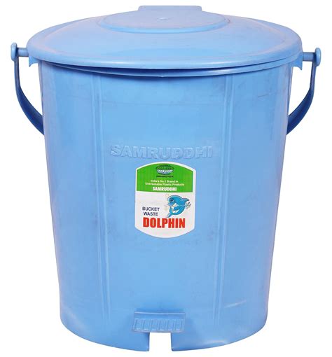 Samruddhi Plastic Dust Bin 11 Liters Blue Home And Kitchen