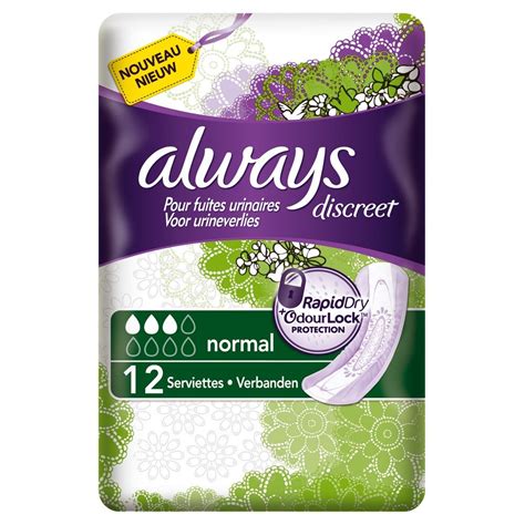 Always Discreet 12 Normal Pads For Incontinence And Bladder Control Set Of 2 Total Of 24 Pads