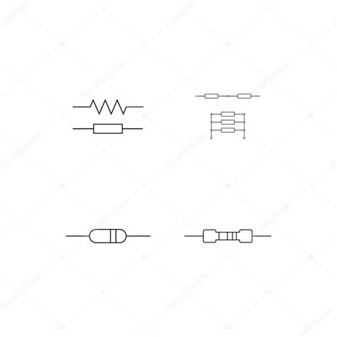 Icono De Vector De Resistencia El Ctrica Signo Plano Lleno Para El