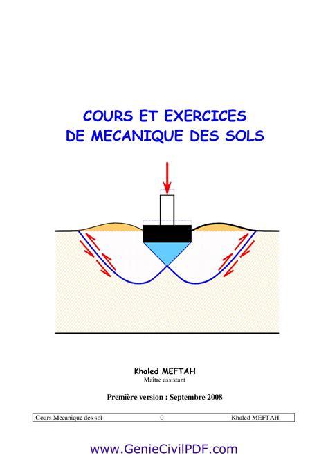 Pdf Cours Et Exercices De Mecanique Des Sols Genie Civil Pdf