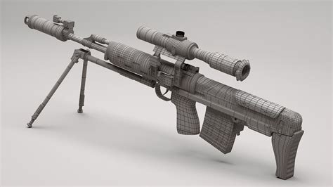 Dragunov SVU 3D Model MAX OBJ FBX | CGTrader.com