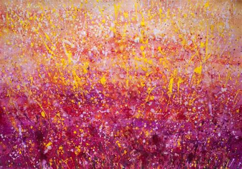 Colorful Landscape With Flowers Painting By Ana Maria Hanganu Saatchi Art