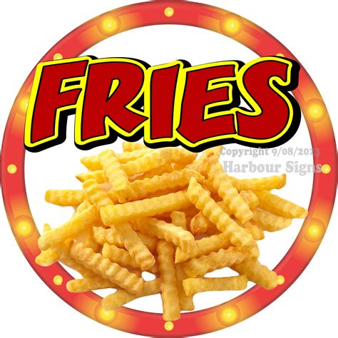 Fries Decal Food Truck Concession Vinyl Sticker C2 Harbour Signs Food