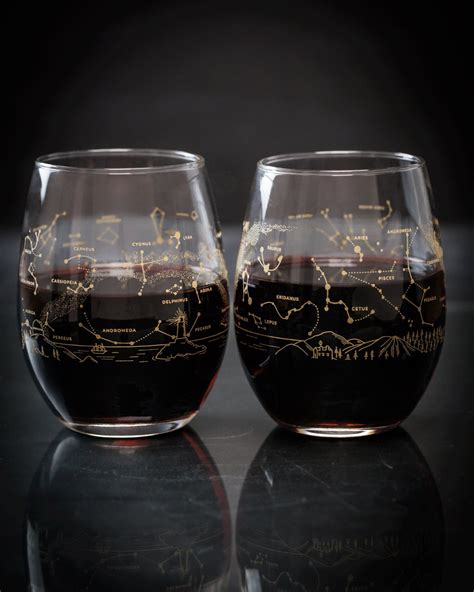 Summer Winter Night Sky Stemless Wine By CognitiveSurplus