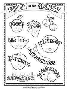 Fruit of the Spirit Printables - Christian Preschool Printables