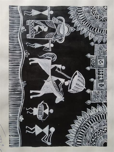 Warli Beautiful Art Paintings Indian Folk Art Nature Art Painting