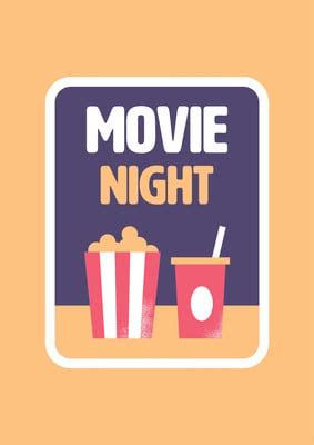 Free Customizable Movie Night Poster Templates Canva