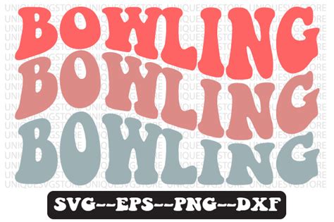 Bowling Wavy Retro Svg Design Graphic By Uniquesvgstore · Creative Fabrica