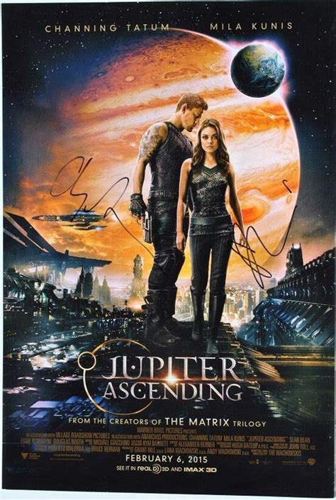 Jupiter Ascending Cast Signed Poster X2 Mila Kunis & Channing Tatum W ...