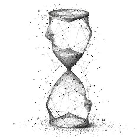 Premium Vector | A drawing of a hourglass with the words quot time quot ...