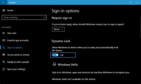 Tip Enable Dynamic Lock In Windows 10 FileCluster How Tos