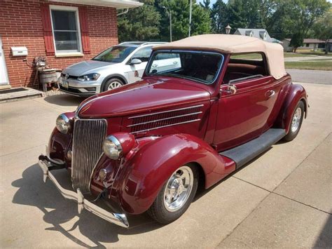 1936 Ford Club Cabriolet Convertible Red RWD Automatic Club Cabriolet