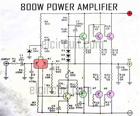 Watt Amplifier Circuit Diagram