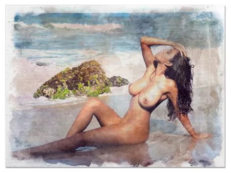 10 BILDER PINUP Kunst 10 Image Nackt Women Akt Nude Erotik Aquarelle