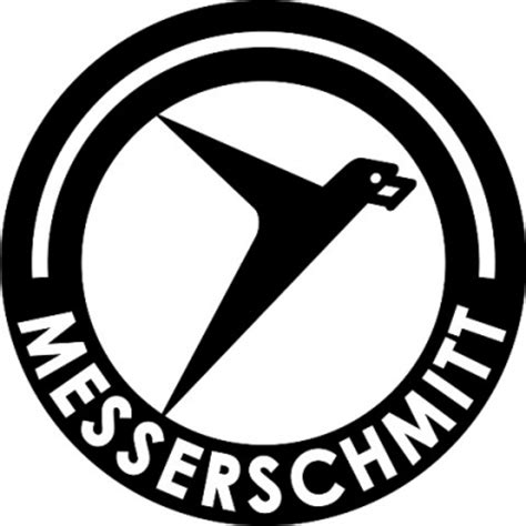 Messerschmitt Aircraft Logo Decals/Stickers! 6" round