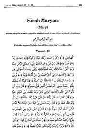 [PDF] Tafsir Maariful Quran Surah 19 ﴾مريم﴿ Maryam (English) : Mufti ...