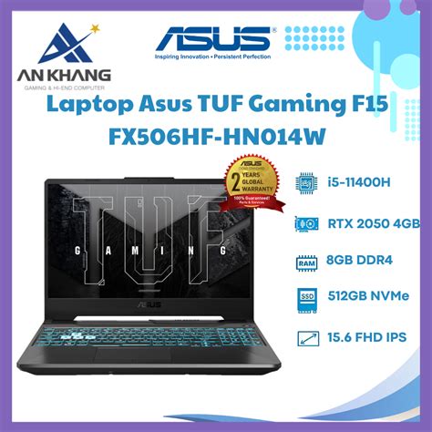 Laptop Asus Tuf Gaming F15 Fx506hf Hn014w Intel Core I5 11400h 16gb 512gb Rtx 2050 4gb