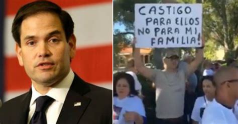 Cubanos Protestan Frente A La Oficina De Marco Rubio En Miami Para