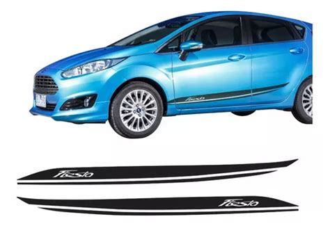 Adesivo Faixa Lateral New Fiesta Ford Racing Par Fst027 Cor Preto