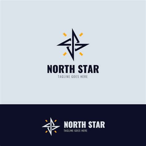 Free Vector Flat Design North Star Logo Template