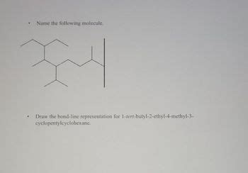 Answered Name The Following Molecule Draw Bartleby