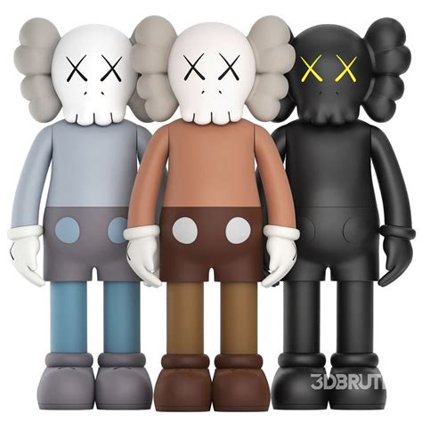 kaws collection 3d model Buy Download 3dbrute