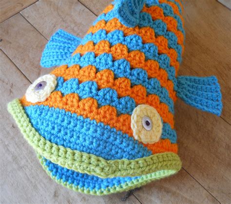 crochet fish hat pattern  tutorial etsy