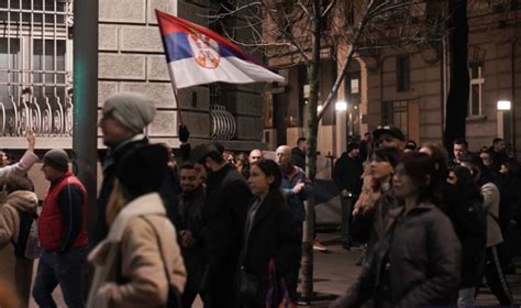 Zavr En Protest Pristalica Koalicije Srbija Protiv Nasilja Bn