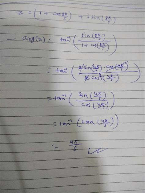 7 The Principal Value Of Arg Z Where Z Left 1