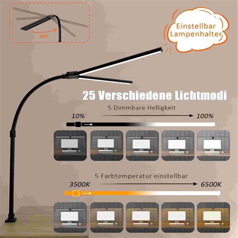 Schreibtischlampe Led Dimmbar Doppelkopf W Kaufland De