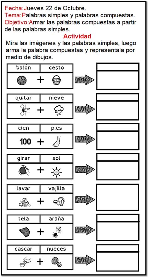 Trabajamos Las Palabras Compuestas En Primaria Artofit