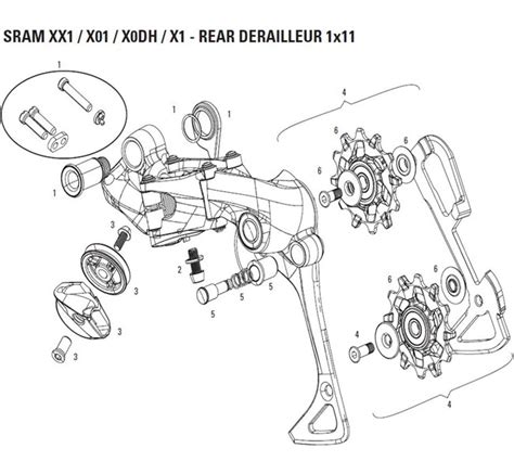 Sram XX1 Schaltwerk Ersatzteil Schaltarm Innen Mit Schaltraedchen