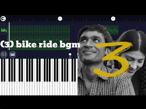 3 Moonu Bike Ride Bgm Remake Anirudh Music Sai Teja Piano Keyboard