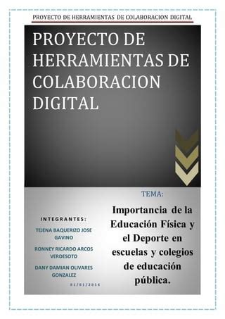 Proyecto De Herramientas De Colaboracion Digital Terminado Pdf