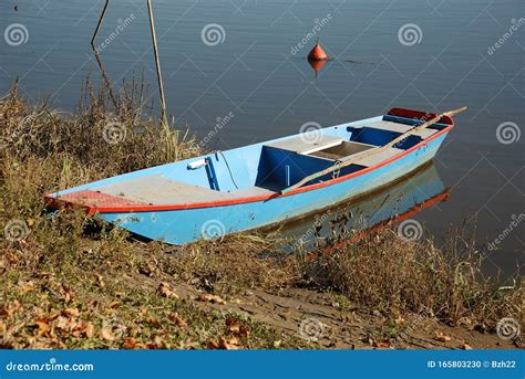 Boat On A River Stock Photo Image Of Reflections Calm 165803230