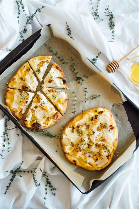 Pear Naan Pizza With Honey Whipped Goat Cheese By Gabriella