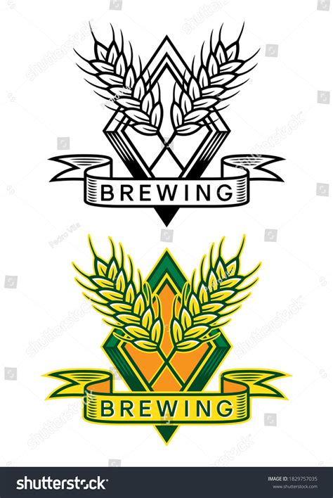 Beer Logo Black White Color Version Stock Vector (Royalty Free ...