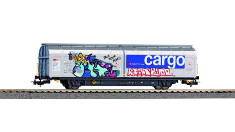 PIKO H0 58966 Großraumschiebewandwagen Hbbillnss SBB mit Graffiti VI