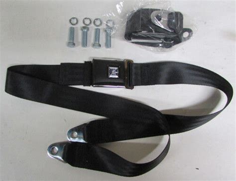 A Body Mark Of Excellence 2 Point Black Lap Seat Belts 2 Mounting