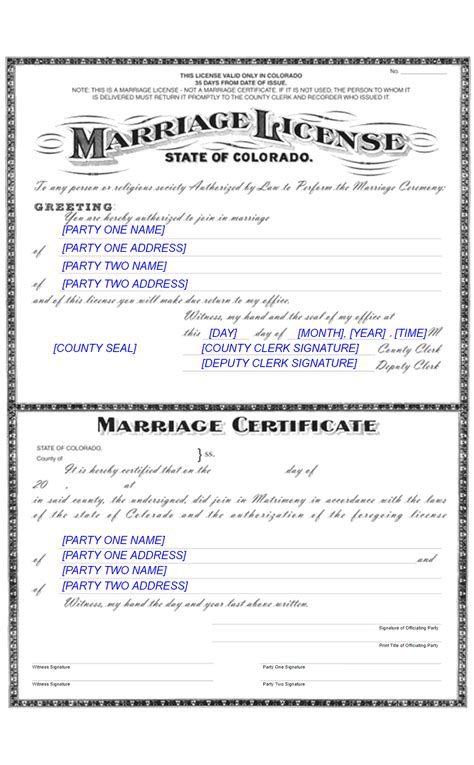 How To Fill Out A Colorado Marriage License Wedwhere