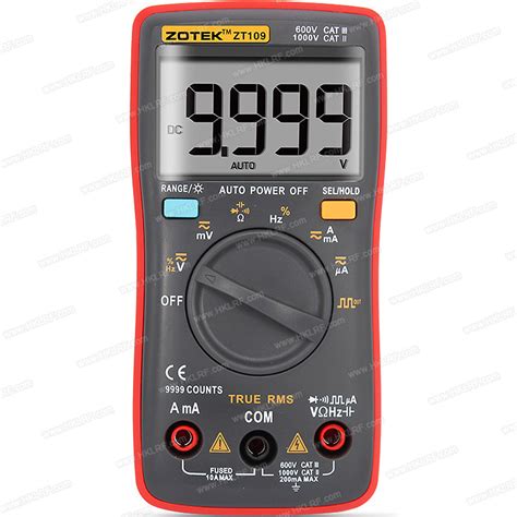 ZOTEK ZT109 Multimeter Portable Handheld Digital 9999 Counts LED