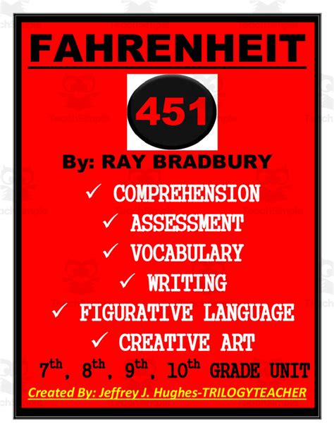 Fahrenheit Novel Study Unit By Teach Simple