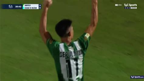 Banfield vs Ciudad de Bolívar el gol de Bruno Sepulveda 2 0