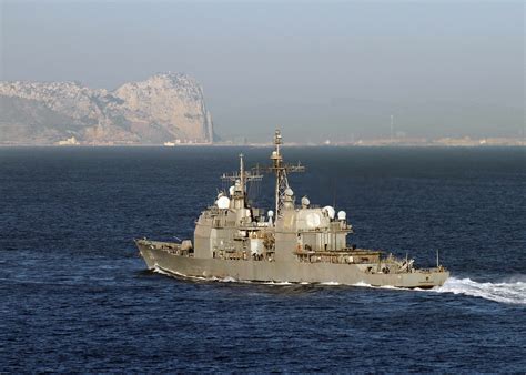 Strait Of Gibraltar Nov The Guided Missile Cruiser Uss