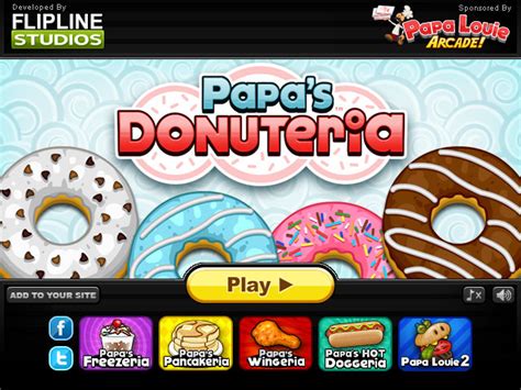 Papa S Donuteria Free Flash Game Flipline Studios