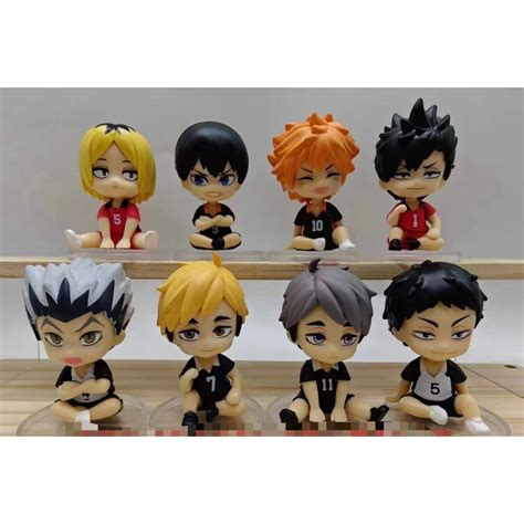 Haikyuu Hinata Shoyo Kageyama Tobio Oikawa Toru Kozume Kenma Set Of 8 Collectio Figure Shopee