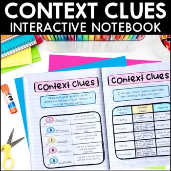 Context Clues - Reading Interactive Notebook Pages | TPT
