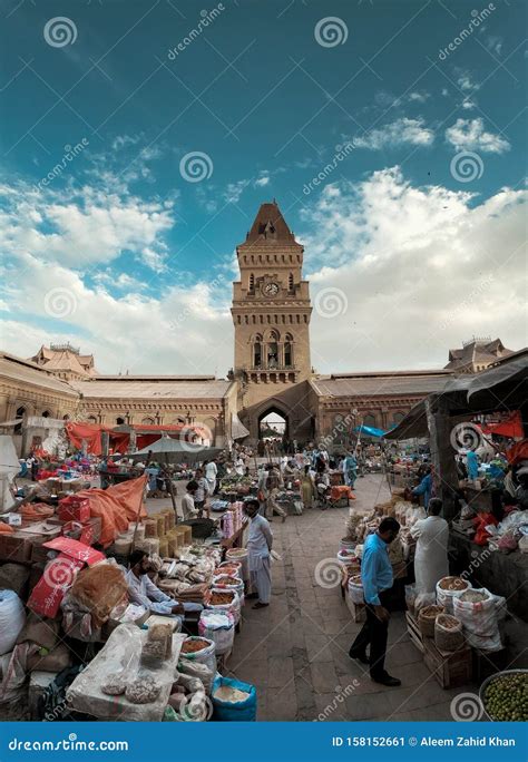 Empress Market Clock Tower In Saddar Karachi Pakistan Editorial Photo