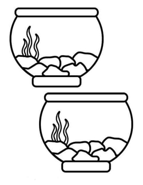 Zwei Aquarien Ausmalbilder Kostenlos Herunterladen Ausdrucken Oder