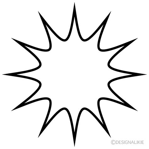 Line Of Explosion Black And White Clip Art Free Png Imageillustoon